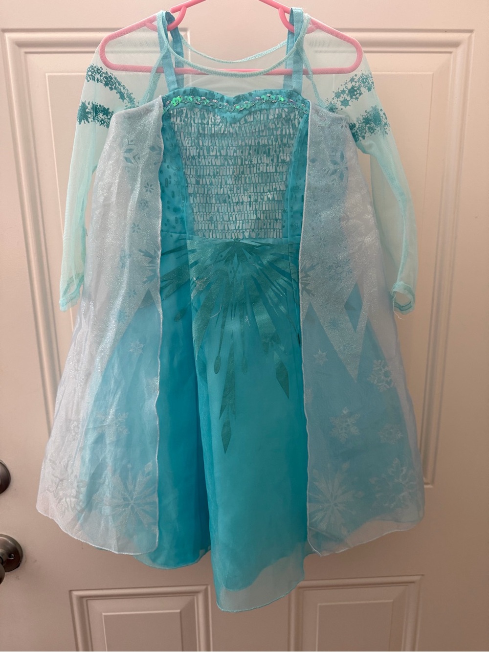 Disney Girls Light Blue Elsa-Inspired Sparkle Costume Dress 3T